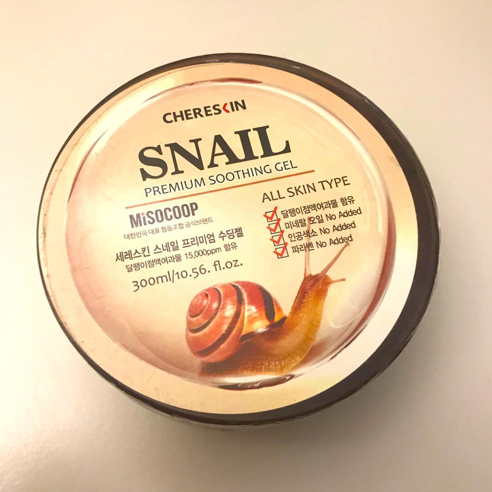 Smooth skin with snail cream